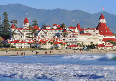 Hotel del Coronado from the ocean