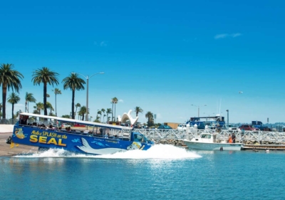 Image of SEAL tour splashing into harbor