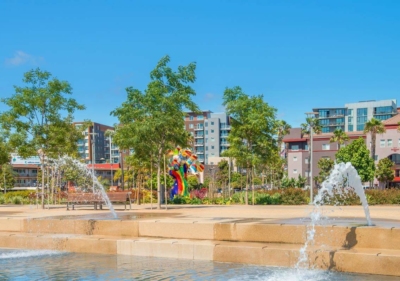 Image of fountains at Seaport Village