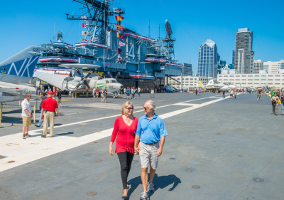 couple at San Diego USS Midway