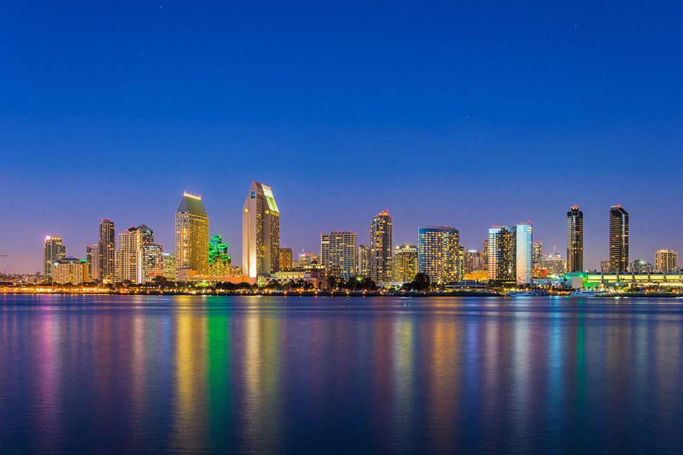 San Diego night tour skyline