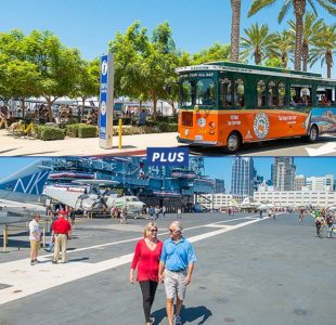 San Diego trolley tour and USS Midway Museum package