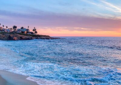 La Jolla ocean and sunset